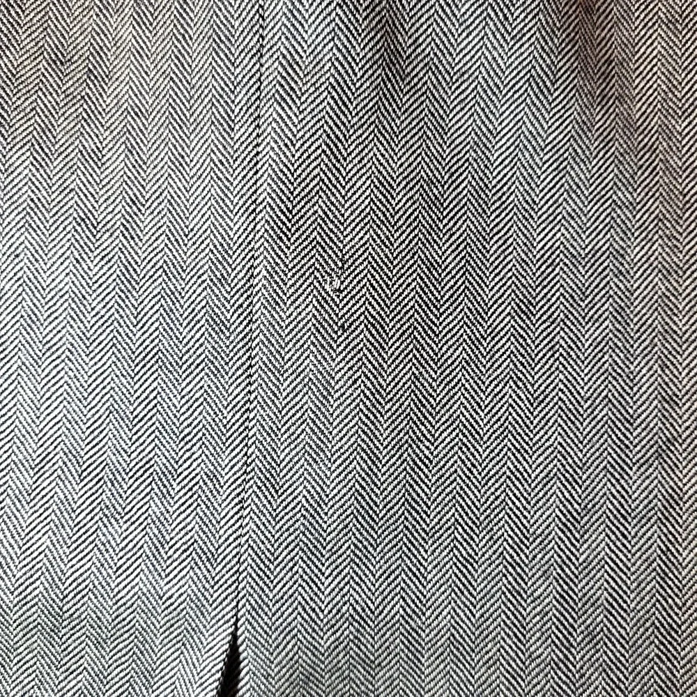 American Living Herringbone Black Cream Fitted Wool Blazer 2 Button Front‎  44S